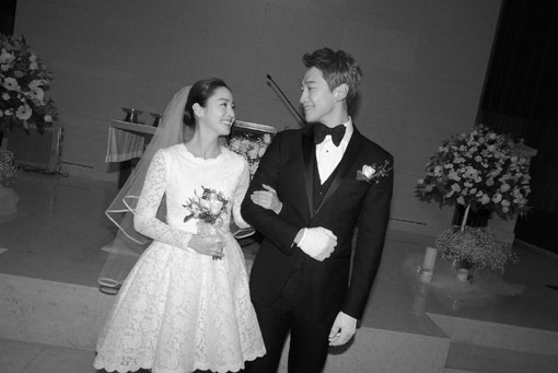 ▲ 비와 김태희의 결혼식 당시 모습. 제공|레인컴퍼니