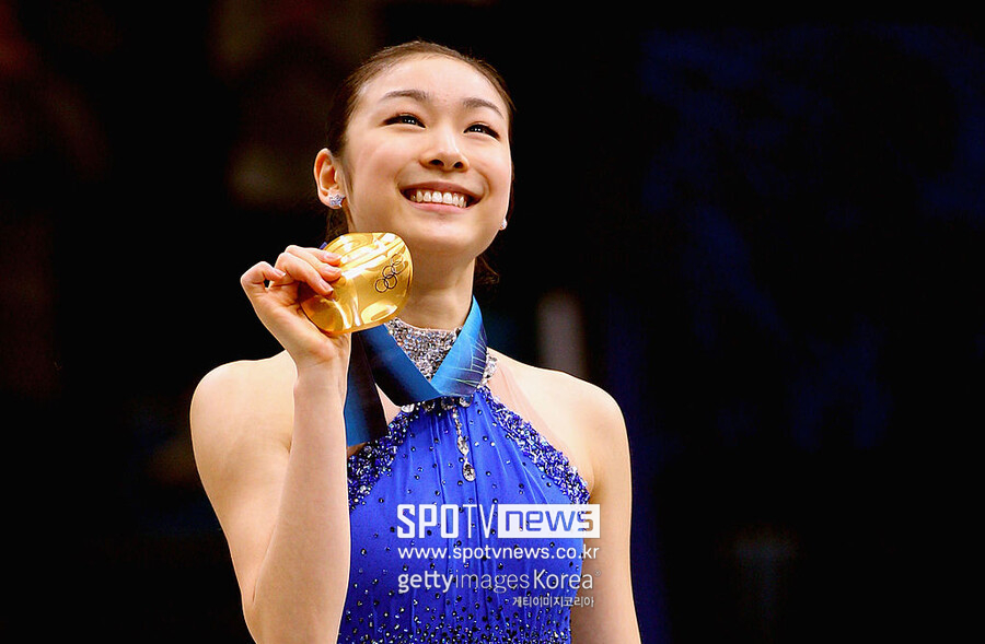 ▲ 2010 밴쿠버 동계 올림픽에서 금메달을 목에 건 김연아