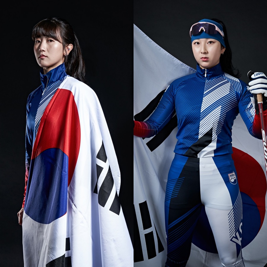 ▲ 2022베이징동계올림픽 여자 크로스컨트리 스키 팀 스프린트 경기에 출전한 한다솜(왼쪽), 이의진.ⓒ대한체육회