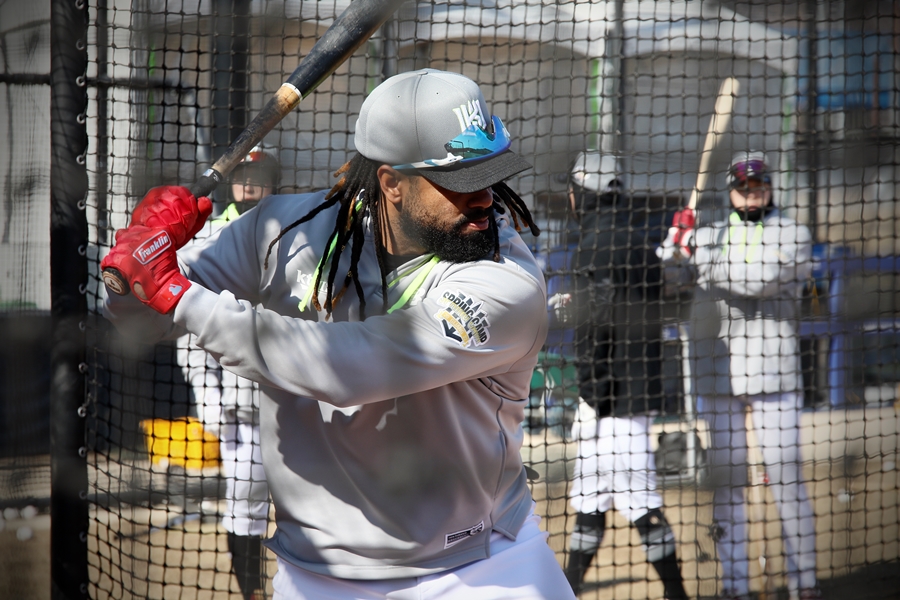 ▲ kt 위즈 외야수 헨리 라모스.ⓒkt 위즈