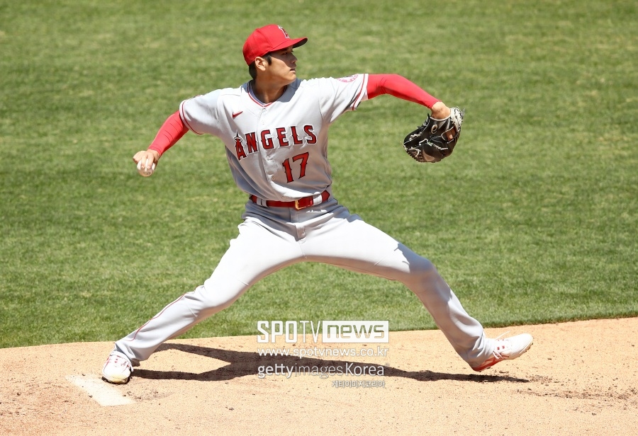 ▲ LA 에인절스 오타니 쇼헤이가 투구하는 모습.