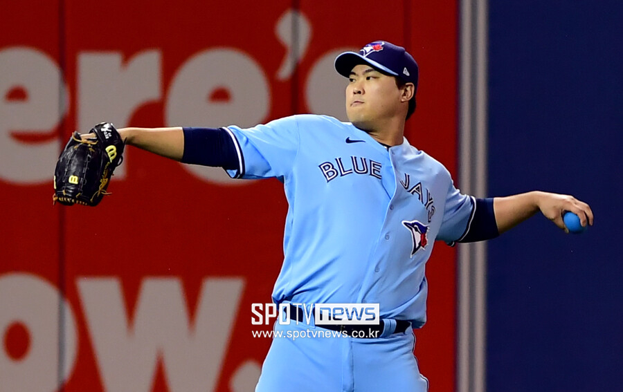 ▲ 토론토 블루제이스 투수 류현진 ⓒ조미예 특파원