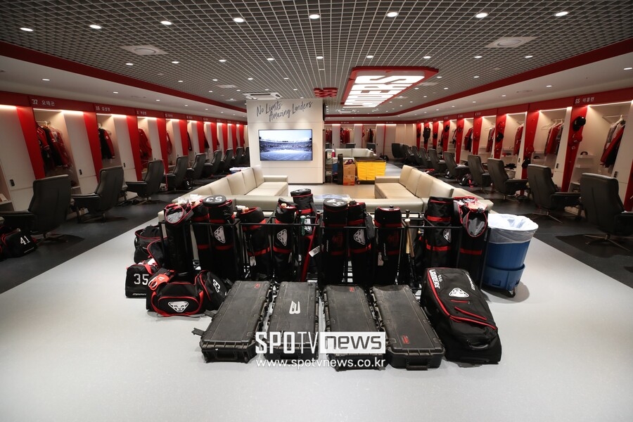 ▲ SSG는 오프시즌 대규모 공사를 통해 클럽하우스 리뉴얼을 완료했다 ⓒ곽혜미 기자