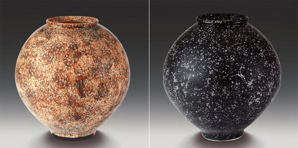 달 항아리 (왼쪽)사람들, (오른쪽)밤하늘에 내리는 눈 ⓒ대한체육회