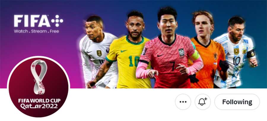 ▲ 손흥민(가운데)이 FIFA 카타르 월드컵 공식 채널 이미지에서 음바페(왼쪽부터), 네이마르 등 슈퍼스타들과 어깨를 나란히 했다