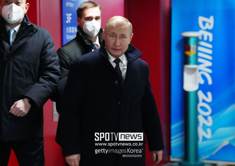 ▲ 2022 베이징 동계 올림픽 개회식에 참석한 블라디미르 푸틴 러시아 대통령