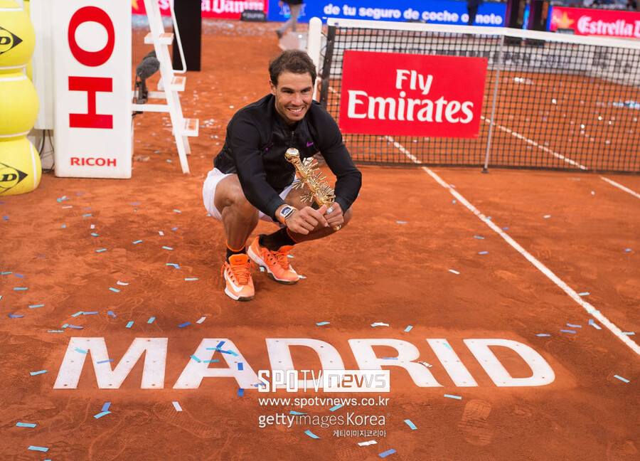 ▲ 2017년 마드리드 오픈에서 우승한 라파엘 나달