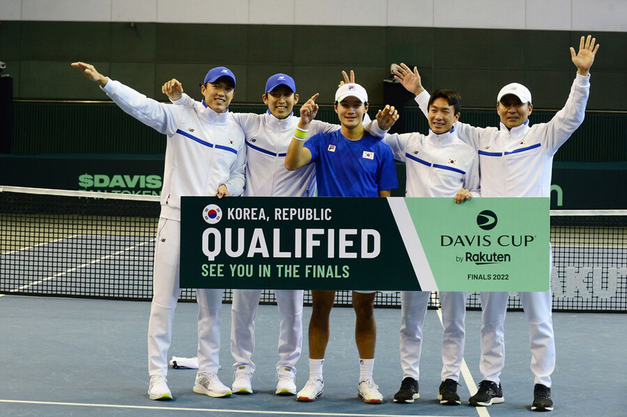▲ 한국 남자 테니스 대표팀 ⓒ대한테니스협회