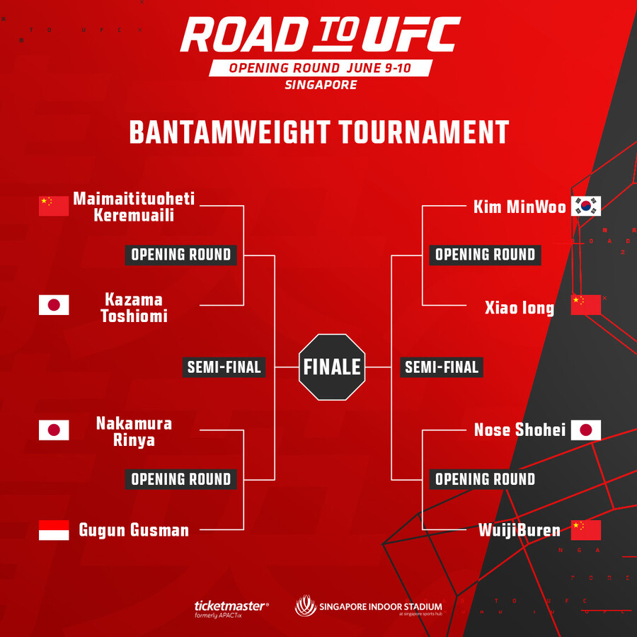 이정영 vs 홍준영, 싸울 가능성은?…'로드 투 UFC' 대진표 공개