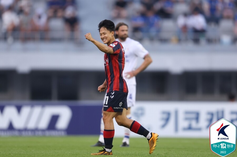 ▲ 수원FC 이승우가 수원 더비에서 득점포를 가동했다. ⓒ한국프로축구연맹