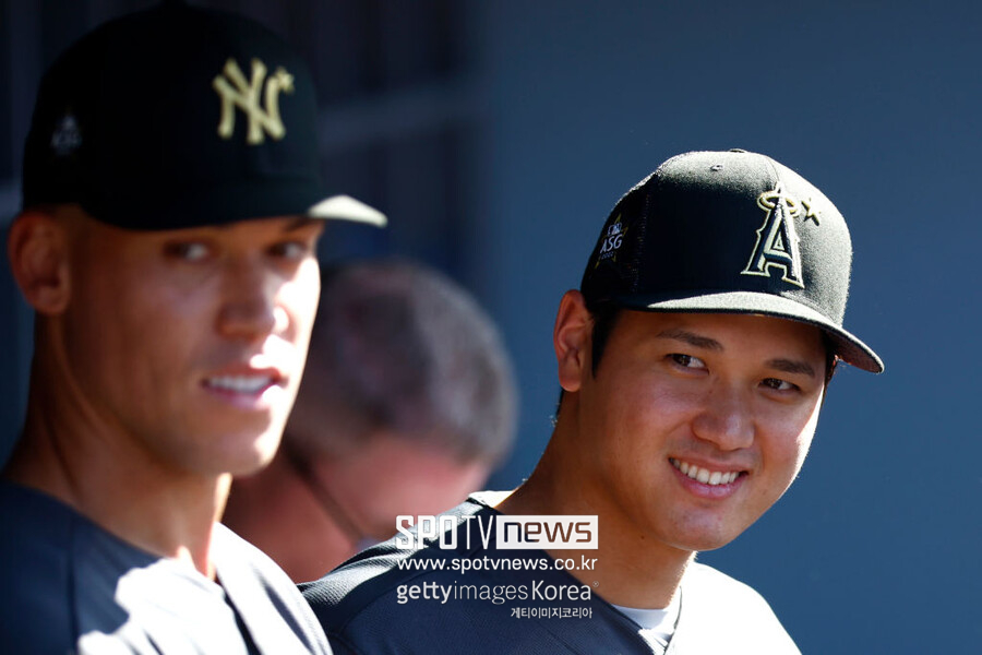▲ 아메리칸리그 MVP 후보로 꼽히는 애런 저지(양키스)와 오타니 쇼헤이(에인절스).