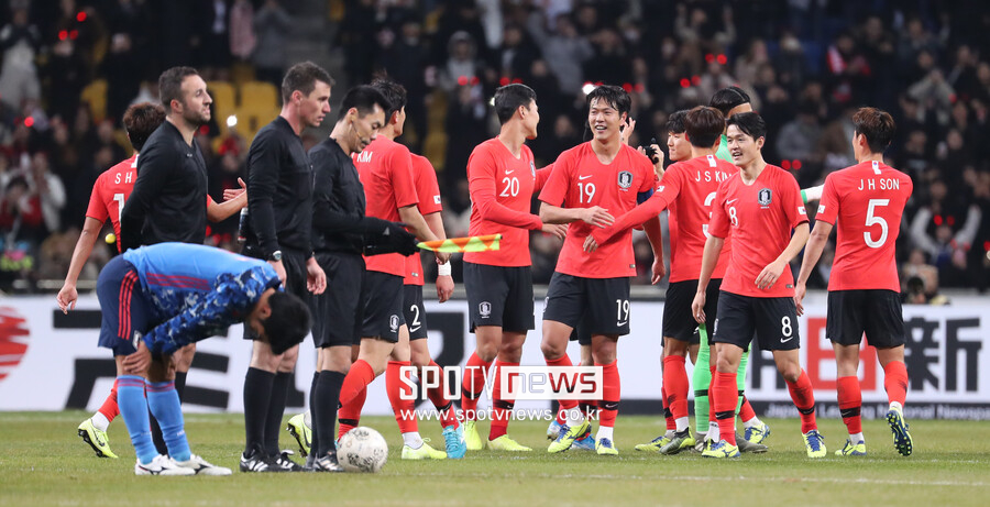 ▲ 2019년 E-1 챔피언십에서 일본을 꺾고 우승한 한국 ⓒ곽혜미 기자