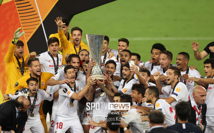 ▲ Sevilha, vencedor da Liga Europeia pela sexta vez em 2020