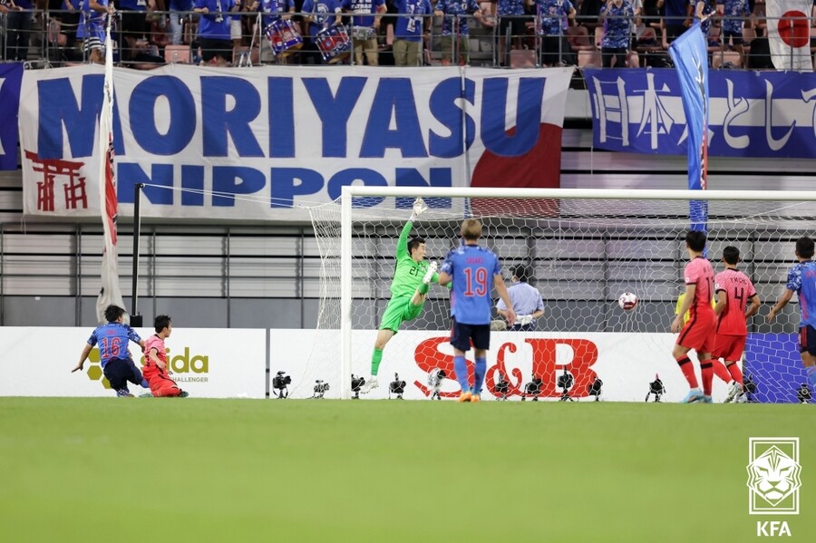 ▲ 일본전에서 0-3 완패를 자초한 축구대표팀  ⓒ대한축구협회