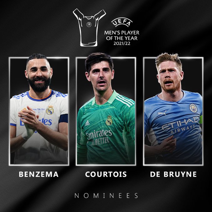 ▲ 유럽축구연맹(UEFA)이 올해의 남자 선수상 후보 3인을 공개했다. ⓒUEFA 공식
