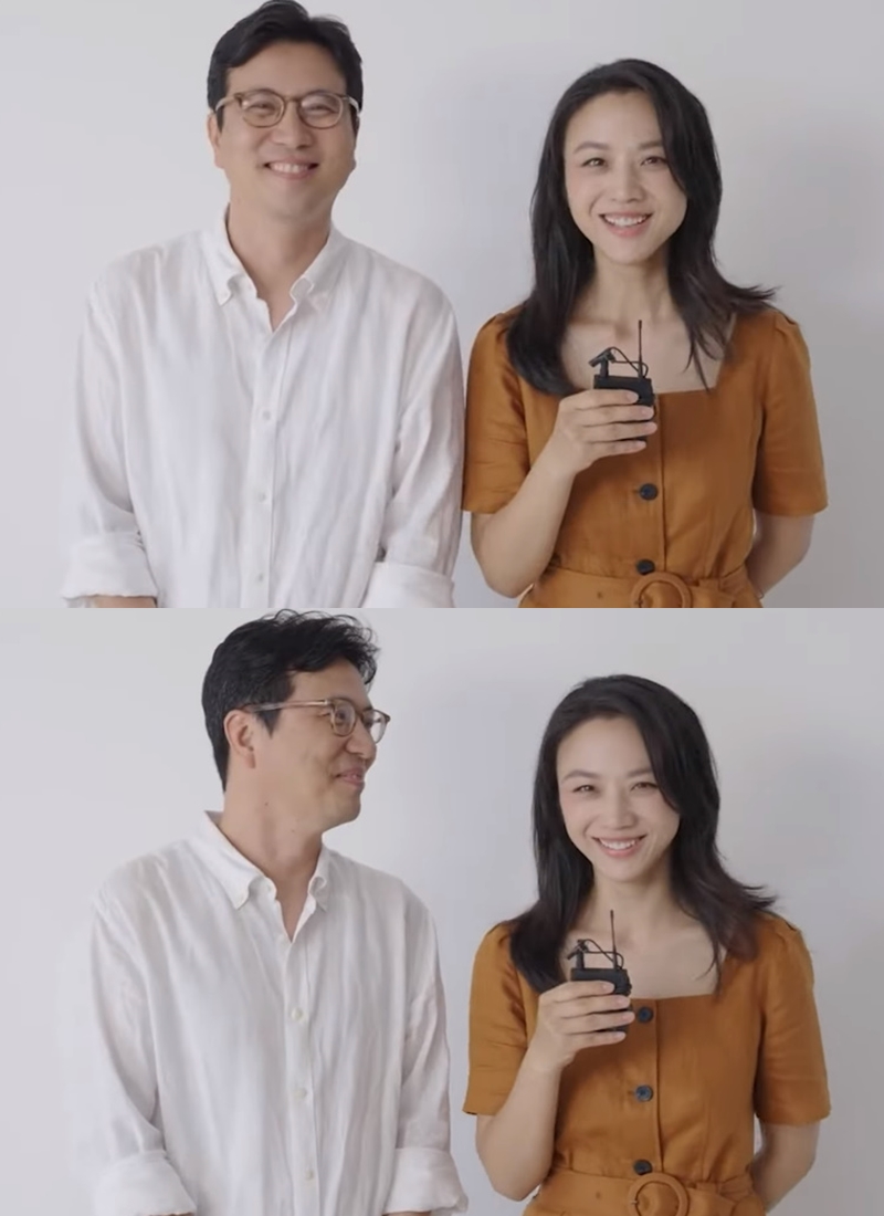 ▲ 김태용 감독(왼쪽)과 배우 탕웨이. 출처| 유튜브 채널 '노컷브이' 영상 캡처