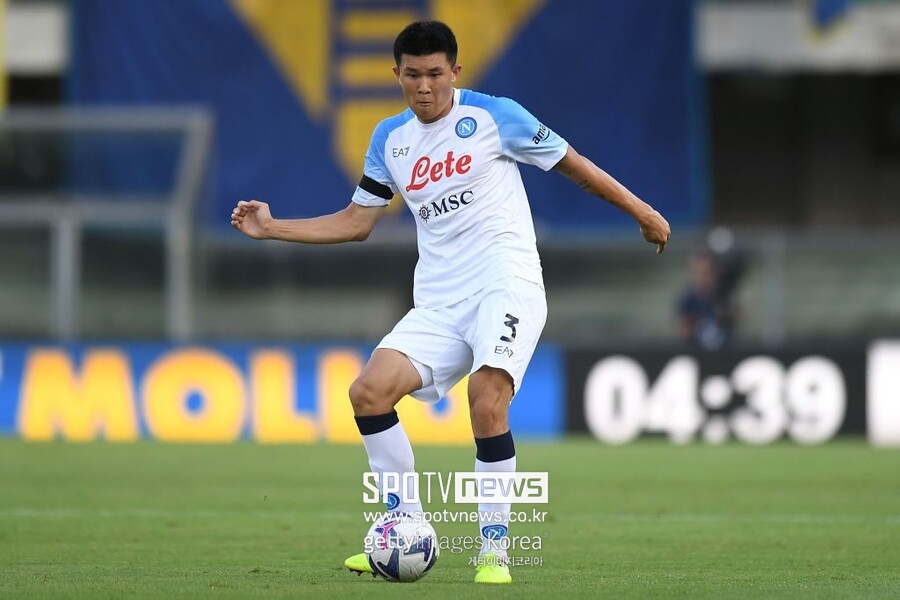 ▲ 나폴리 공식 경기 데뷔전에서 합격점을 받은 김민재.
