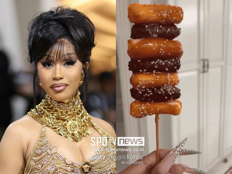 美래퍼 카디비, K입맛 인증…소떡소떡→핫도그·떡볶이까지 '맛잘알'