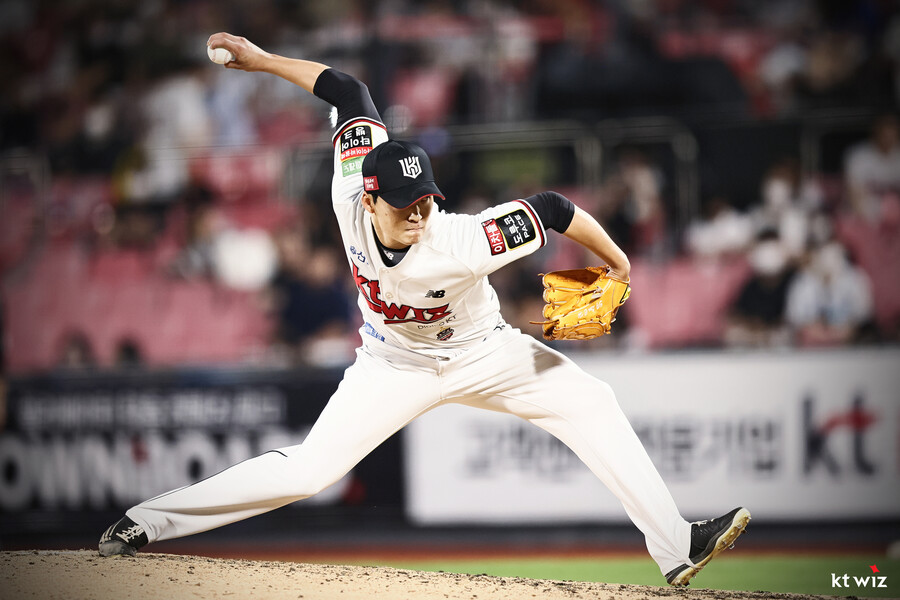 ▲ 4일 광주 KIA전에서 팀 승리의 결정적인 발판을 놓은 이채호 ⓒkt위즈