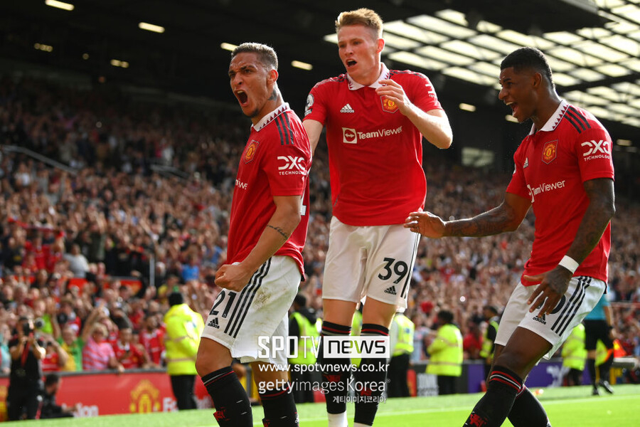 ▲ 맨체스터 유나이티드가 안토니의 데뷔골을 앞세워 아스날을 꺾었다.