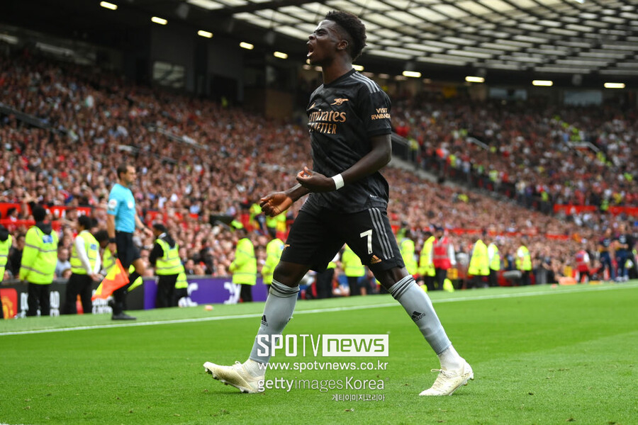 ▲ 아스날은 부카요 사카가 득점포를 가동했지만 첫 패의 쓴 맛을 봤다.