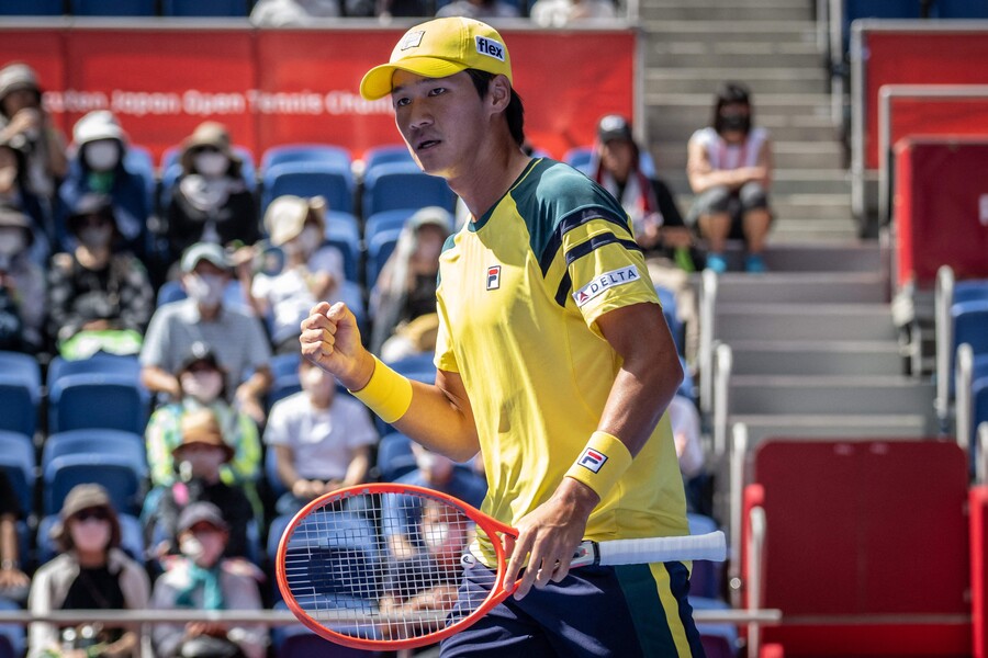 ▲ 2022 ATP 투어 라쿠텐 일본 오픈에서 경기를 펼치는 권순우 ⓒ연합뉴스/AFP