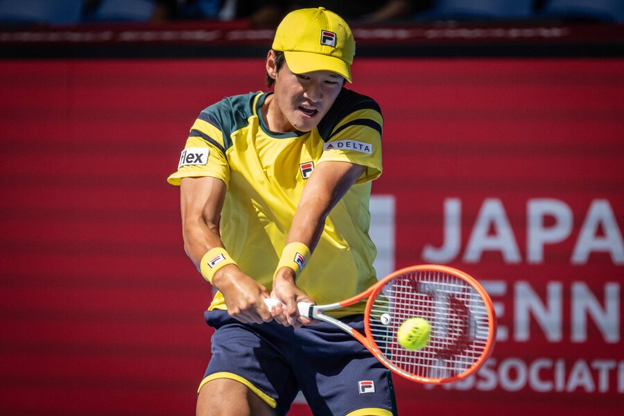 ▲ 2022 ATP 투어 일본 오픈에서 경기를 펼치는 권순우 ⓒ연합뉴스/AFP