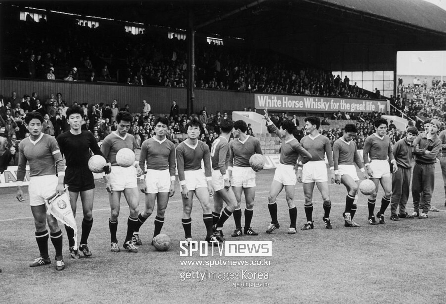 ▲ 1966년 잉글랜드 월드컵에 출전한 북한 축구 대표팀