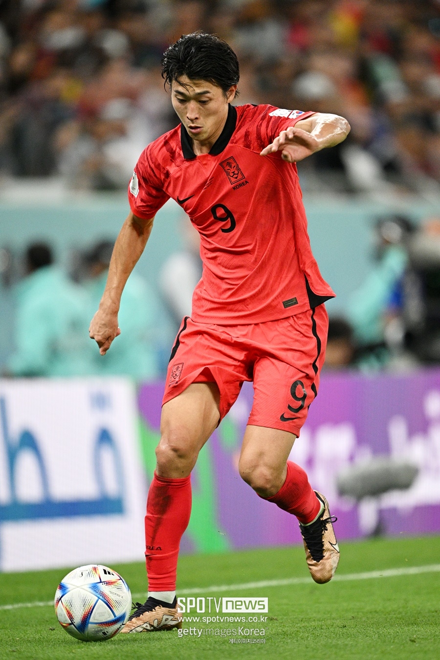▲ 한국 대표팀이 2022 카타르 월드컵에서 치른 4경기 중 3경기에 선발 출전한 조규성.