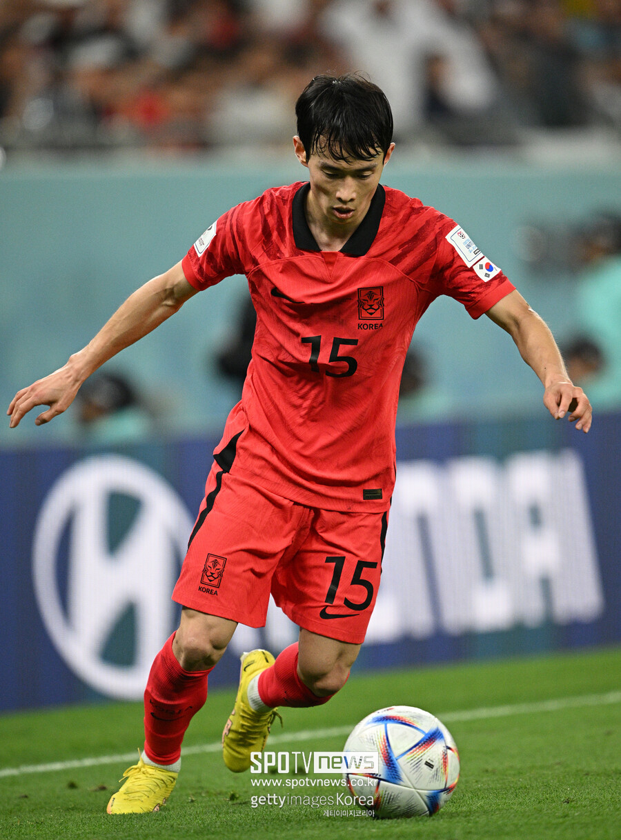 ▲ 2022 카타르 월드컵 한국이 치른 4경기에 모두 선발 출전한 김문환.