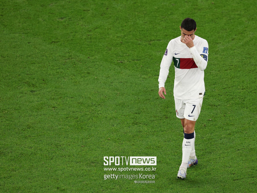 ▲ 크리스티아누 호날두가 눈물과 함께 월드컵 무대에서 퇴장했다.