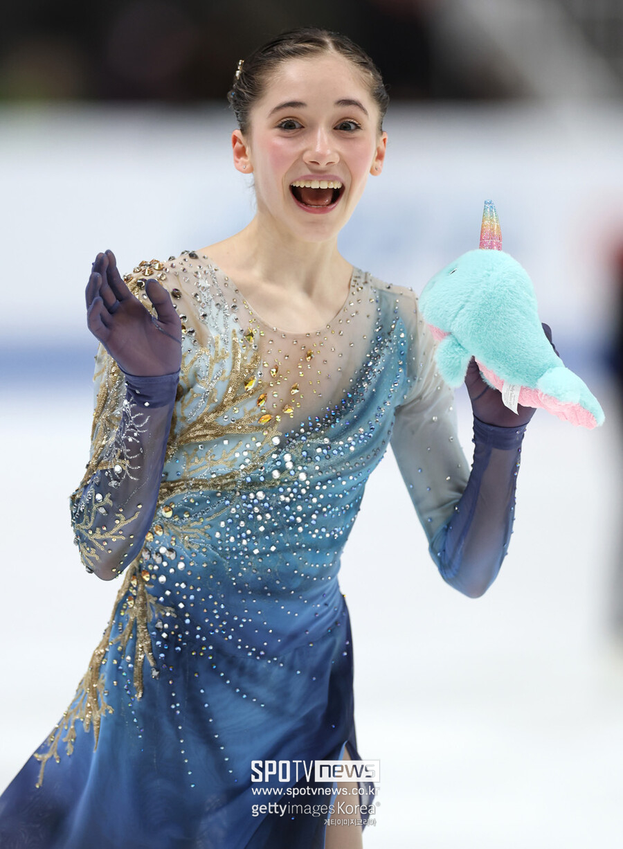 ▲ 2023 전미 피겨 스케이팅 여자 싱글에서 우승한 이사보 레비토