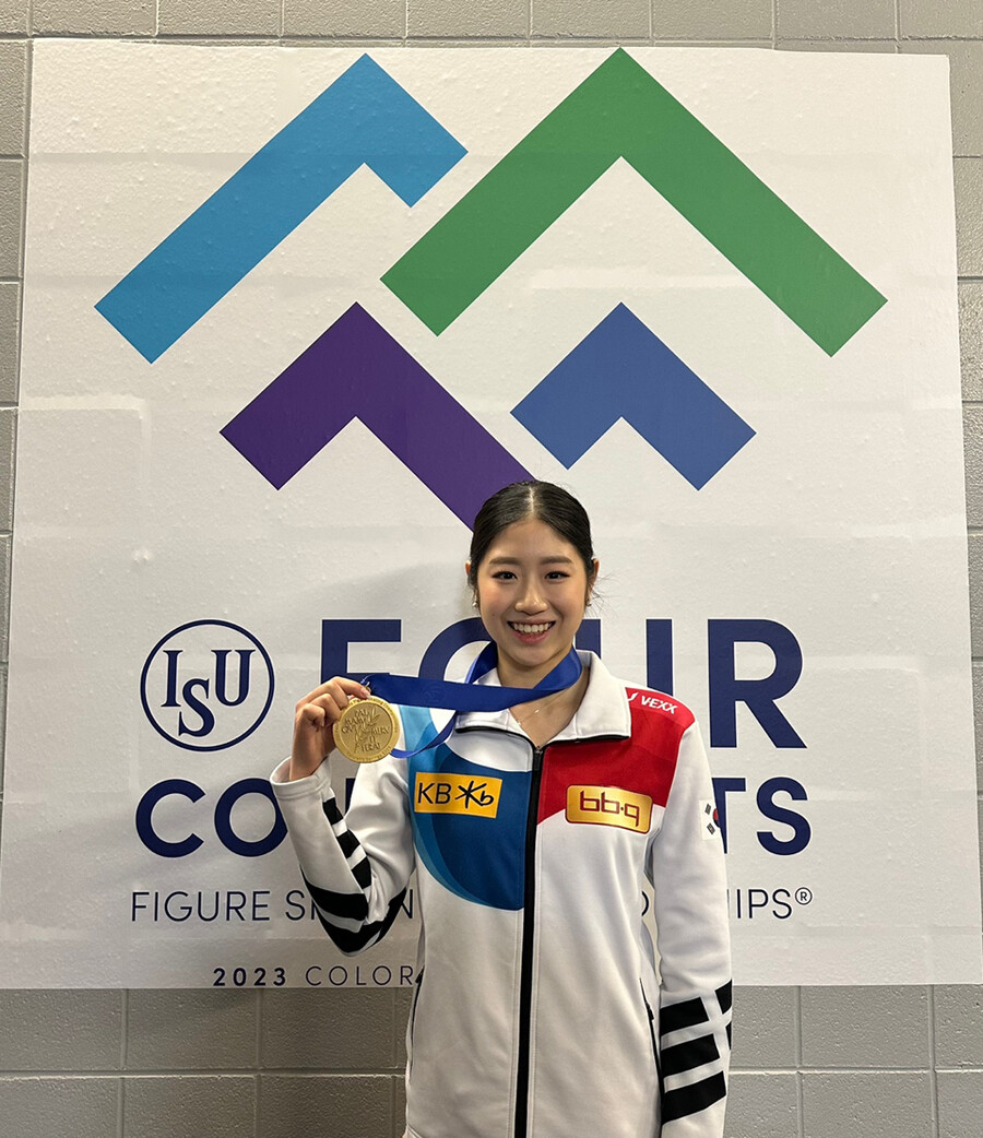 ▲ 2023년 ISU 피겨 스케이팅 4대륙선수권대회 여자 싱글에서 우승한 이해인 ⓒ올댓스포츠