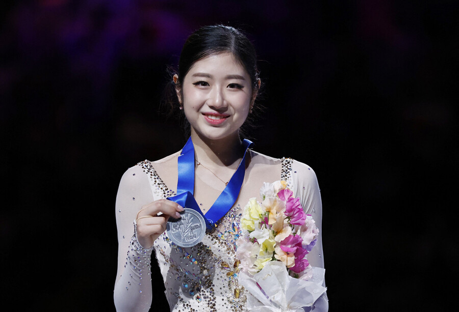 ▲ 2023 ISU 피겨 스케이팅 여자 싱글에서 은메달을 따낸 이해인 ⓒ연합뉴스/AP