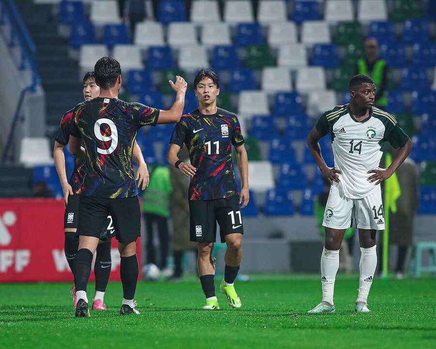 ▲ 24일 사우디아라비아에서 열린 2024 WAFF U-23 챔피언십 준결승에서 한국이 엄지성의 결승골에 힘입어 개최국 사우디아라비아를 1-0으로 꺾었다. 한국은 27일 호주와 결승전을 펼친다. ⓒ WAFF