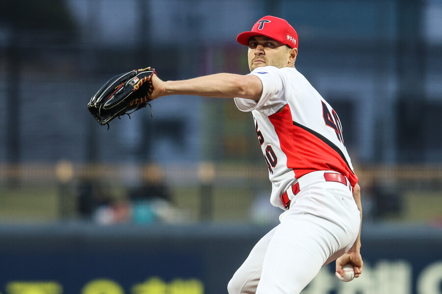 ▲ 시즌 첫 두 경기에서 환상적인 스타트를 끊으며 주가를 높이고 있는 제임스 네일 ⓒKIA타이거즈