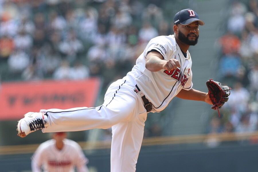 ▲ 두산 베어스 라울 알칸타라 ⓒ 두산 베어스