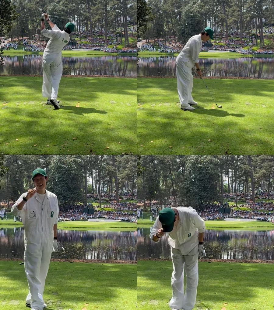 ▲ 류준열. 출처ㅣ김주형 선수 인스타그램