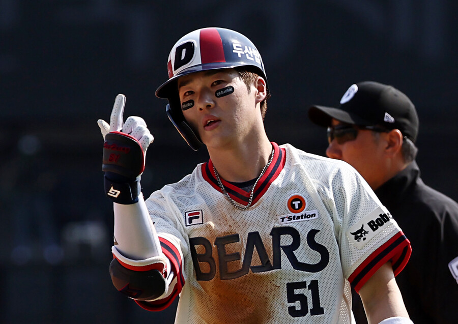 ▲ 두산 외야수 조수행은 5타수 2안타 멀티히트를 기록했다. ⓒ 연합뉴스