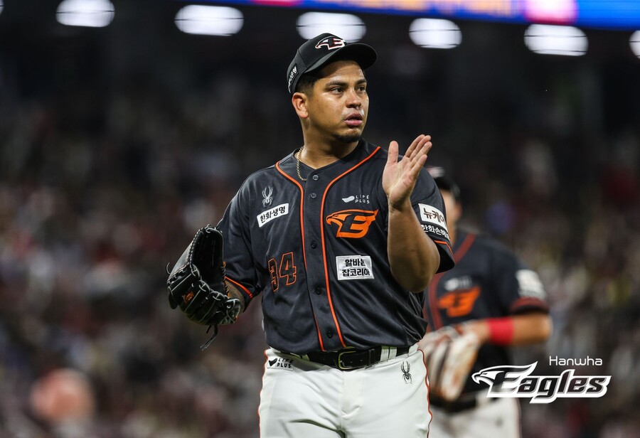 ▲ 한화 이글스 외국인 투수 리카르도 산체스가 7이닝 무실점 쾌투로 시즌 2승째를 챙겼다. ⓒ 한화 이글스