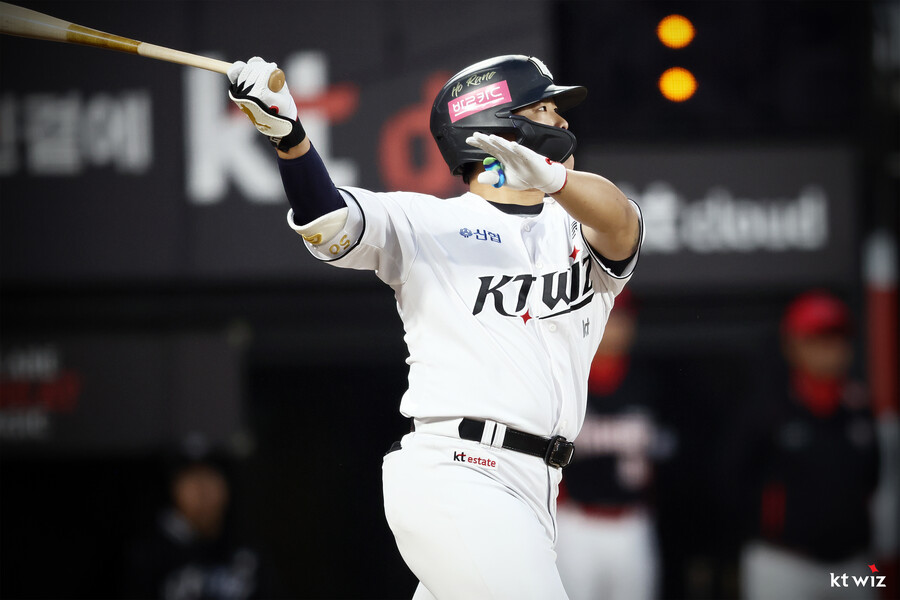 ▲ 올해 리그 최고의 파워히터로 자리매김하며 천재의 부활을 알린 강백호 ⓒKT 위즈