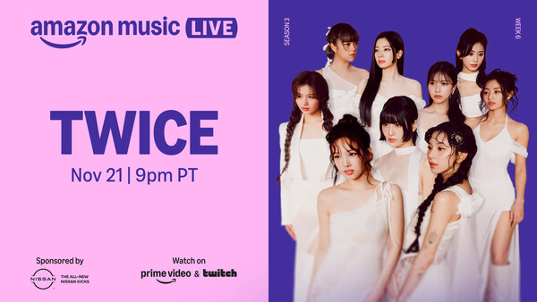 TWICE Makes History as First K-Pop Group to Perform on Amazon Music Live