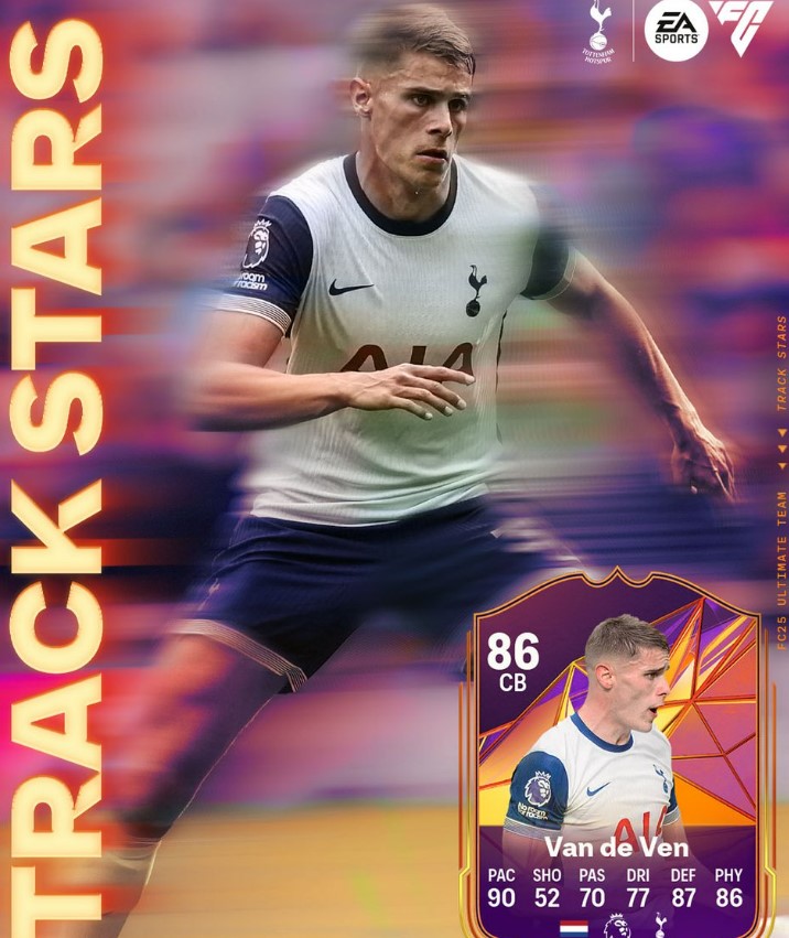 ▲ 이번 시즌 프리미어리그에서 가장 빠른 선수로 선정된 반더벤 ⓒ토트넘 SNS