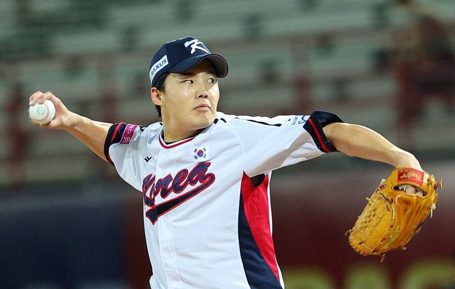 ▲ 한국 선발투수 임찬규는 3이닝 3실점에 그쳤으나 막판 타선의 뒷심 덕분에 웃을 수 있었다. ⓒ 연합뉴스