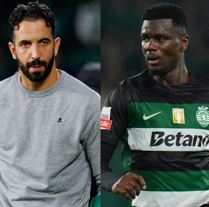 ▲ 아모림 감독(왼쪽)과 디오망데 ⓒ스카이스포츠