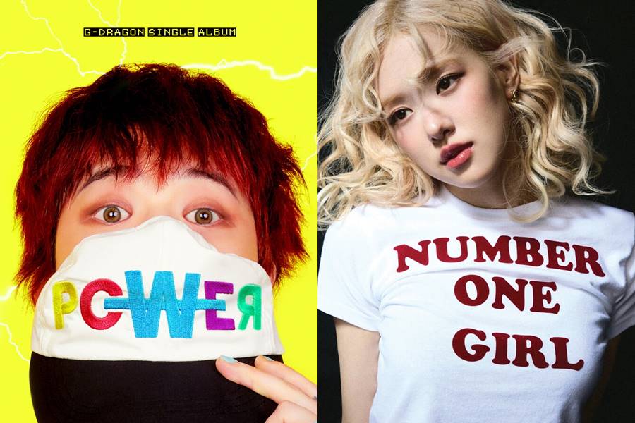 ▲ 지드래곤(왼쪽), 로제. 제공| 갤럭시코퍼레이션, 더블랙레이블