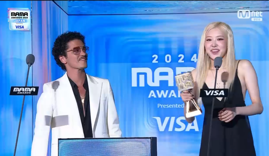 ▲ 브루노 마스(왼쪽), 로제. 출처| '2024 MAMA 어워즈'