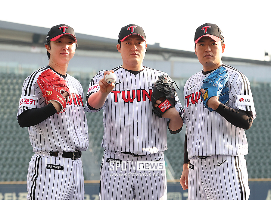 ▲ 올해 LG에 합류하게 된 최채흥 김강률 심창민(왼쪽부터). ⓒ곽혜미 기자