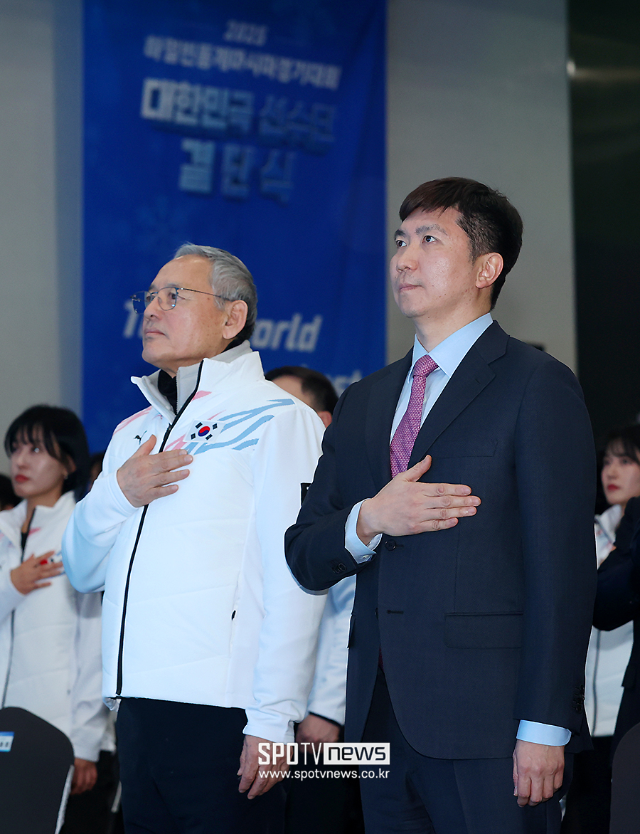 ▲ 유인촌 장관 유승민 대한체육회장 당선인 ⓒ곽혜미 기자