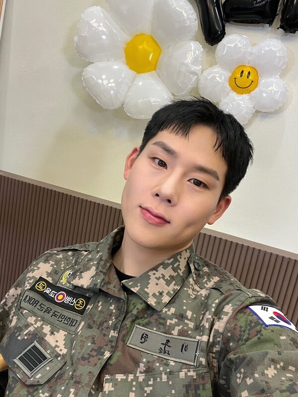 ▲ 군복무를 마친 몬스타엑스 주헌. 제공|스타쉽엔터테인먼트